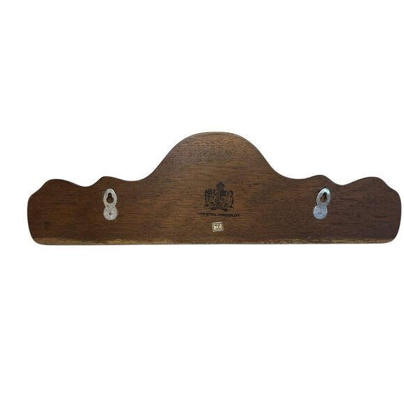 Vintage Royal London Wooden Carved 4 Key Rack 'Excalibur' 1968 Decor - Picture 4 of 5